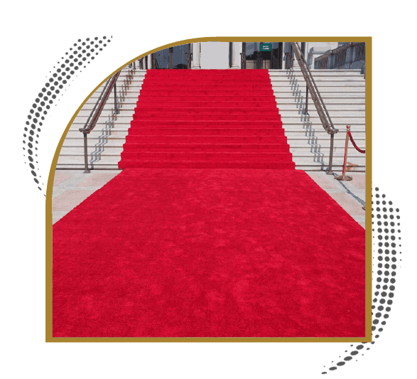 Luxury red event carpets in Dubai