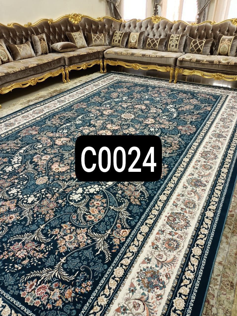 Royal Blue Floral Persian Carpet