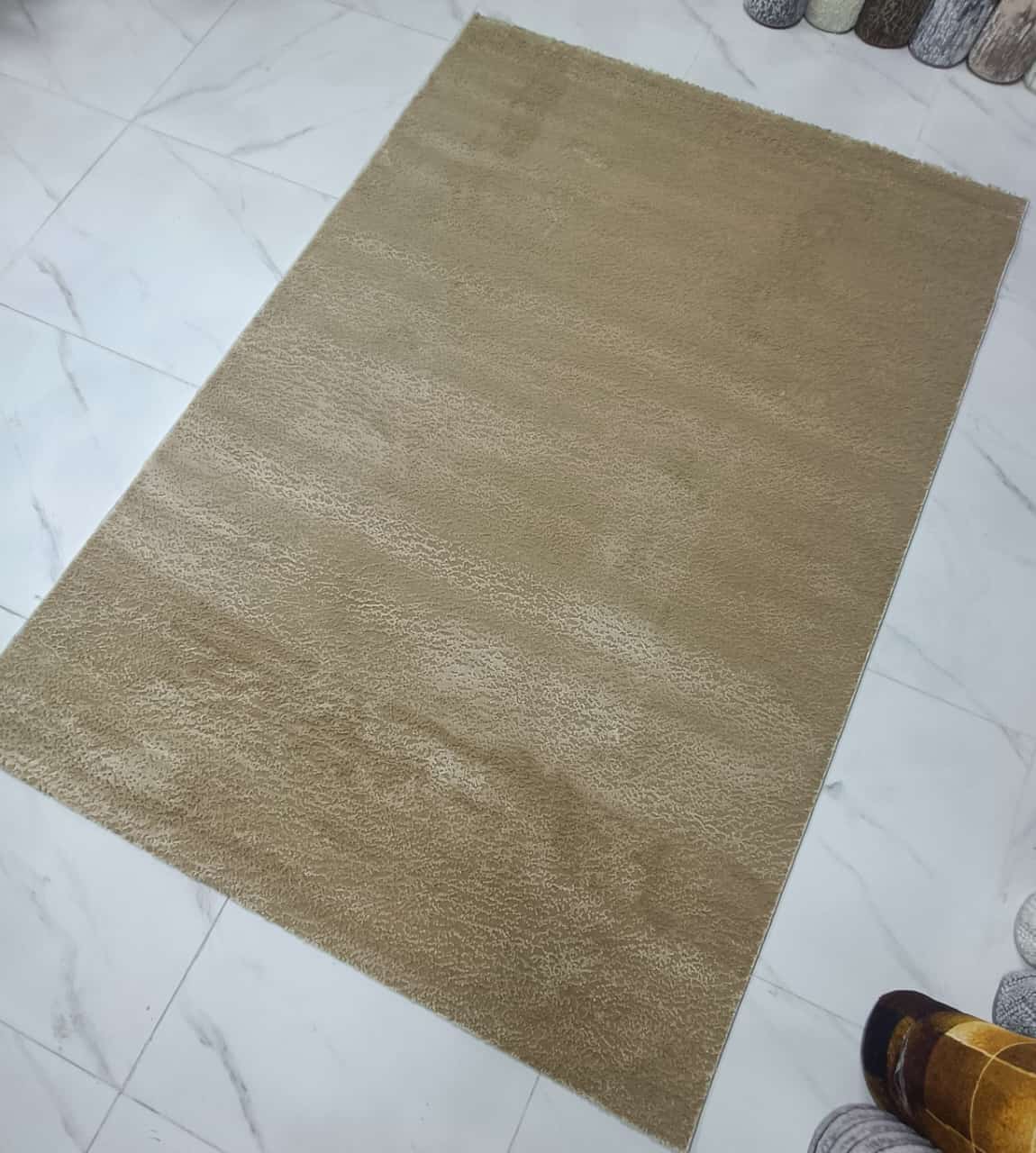 Classic Beige Velvet Rug Dubai