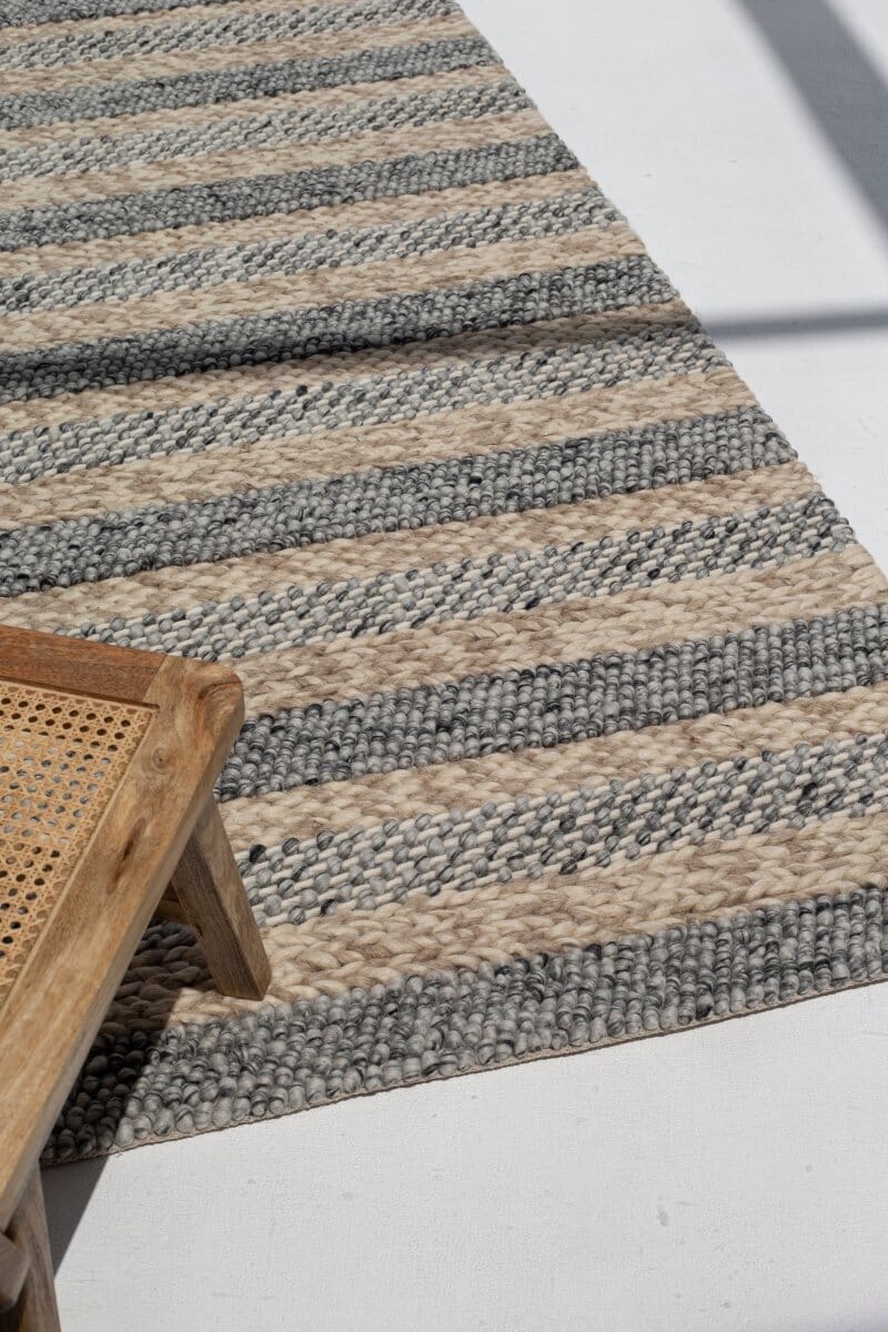 Earthly Fusion - Natural Beige & Grey Woven Rug