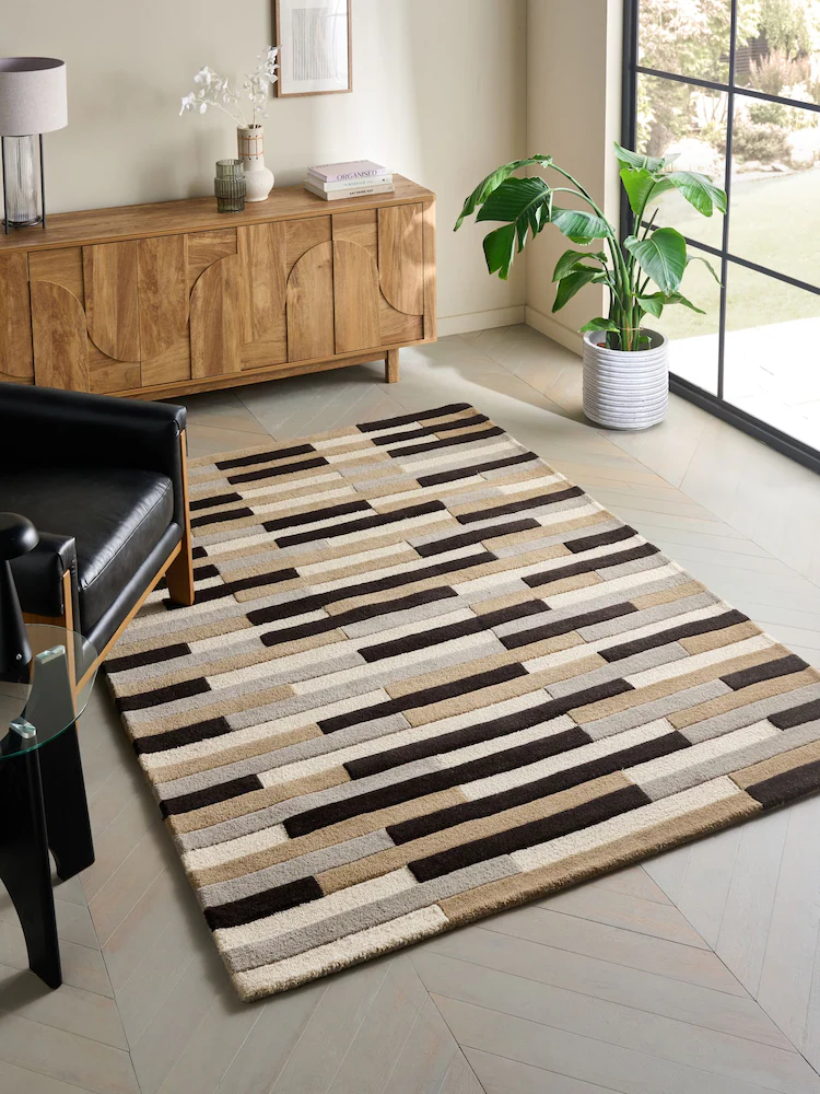 Greige Rio Broken Stripes Rug