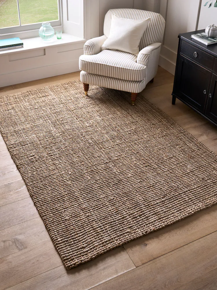 Laura Ashley Natural Gold Natural Hand Woven Jute Rug