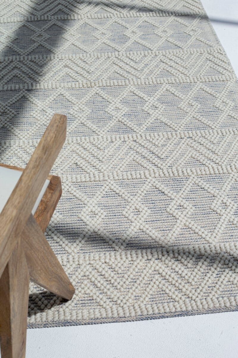 Light Blue Undertone Woven Rug