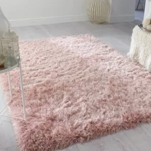 Stunning Pink Color Shaggy Rug