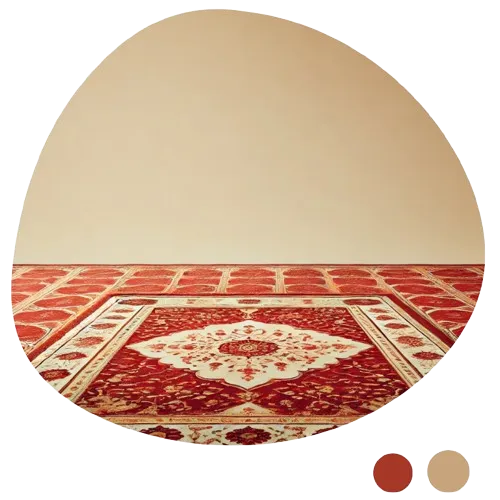 Beautiful Red Mosque Carpet for Peaceful Prayer Space