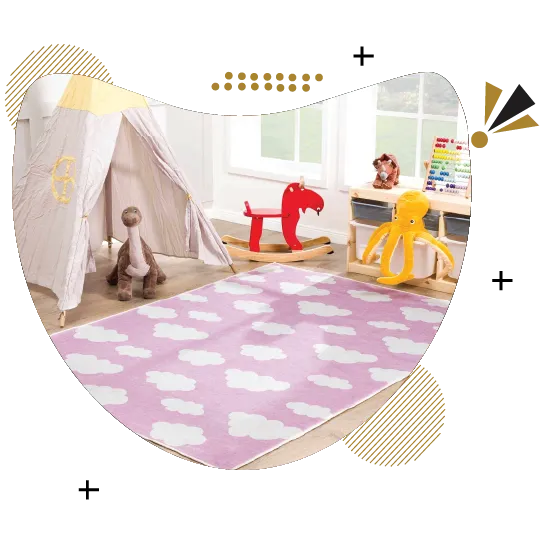 Cozy Kids Carpet for Baby Girl Room