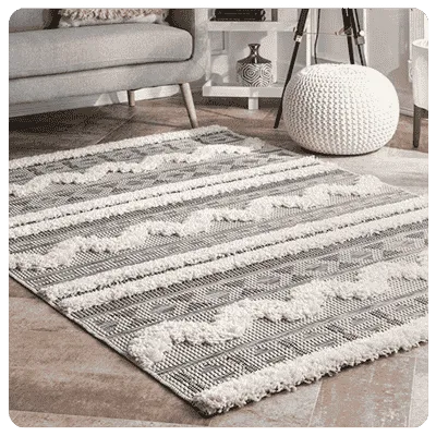 Elegant White Color Rug for Interior Decore