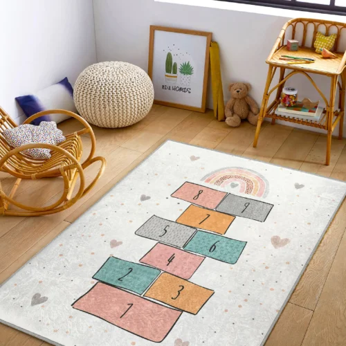 Kids Playroom Numbers Printed Rug