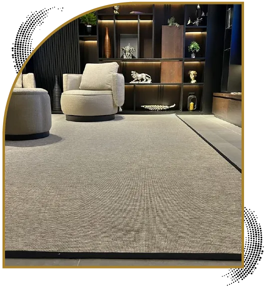 Large Custom Sisal Rug in Villa Dubai
