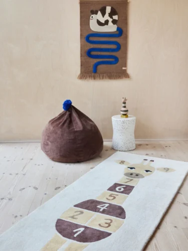 Mini Yellow Giraffe Hopscotch Rug