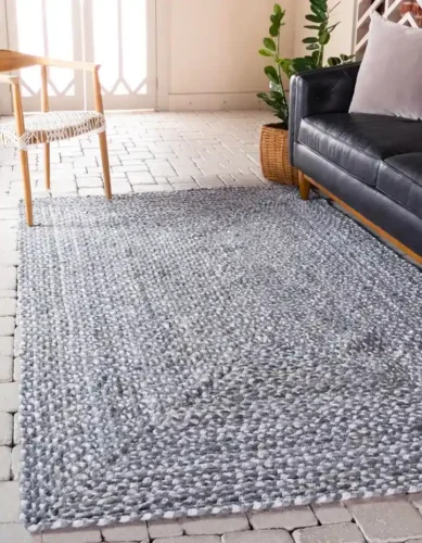 Natural fiber cotton rug for home use