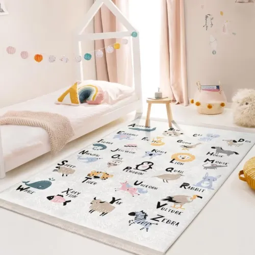 Nursery Alphabet Animals Rug