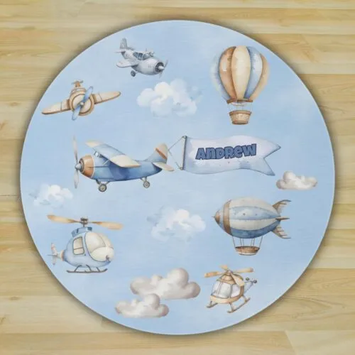 Nursery Rug Air Transport Boy Room