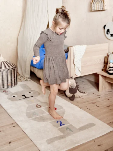 OYOY Mini Clay Rabbit Hopscotch Rug