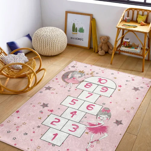 Pink Kid’s Room Rug Custom Design
