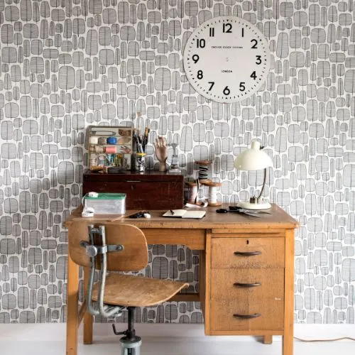 Classic damask wallpaper for feature wall