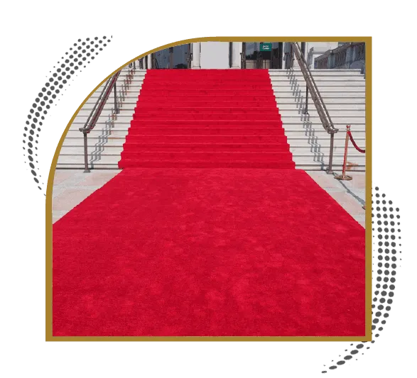 Exclusive red carpet decoration