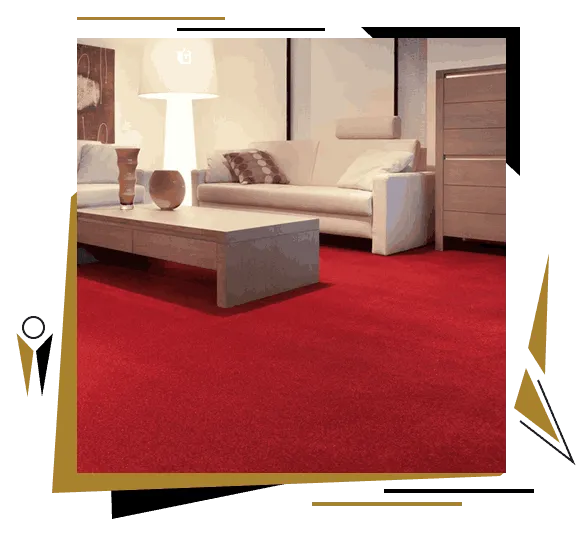 Premium Red Carpet in a Living Room