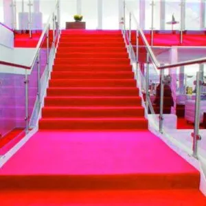Red Carpet On Staircase