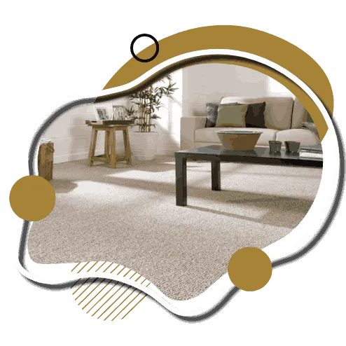 Minimalist carpet flooring in a living room