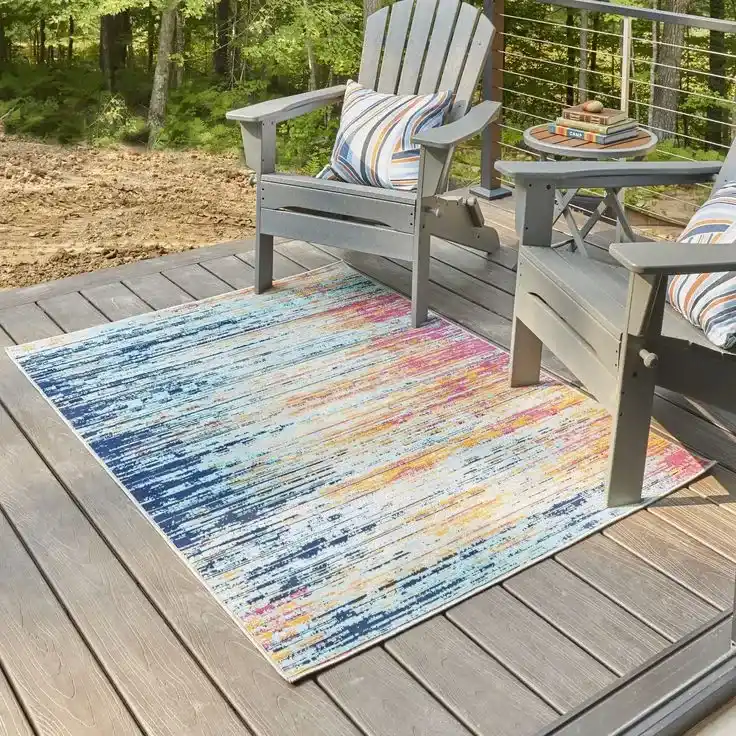 Luxurious Multi Color Outdoor Rug