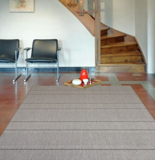 Patio Beige Stripe Rug