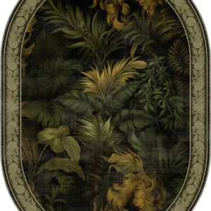 Alaric Floral Green Oval