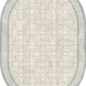 Alexis Washable Bordered Oval