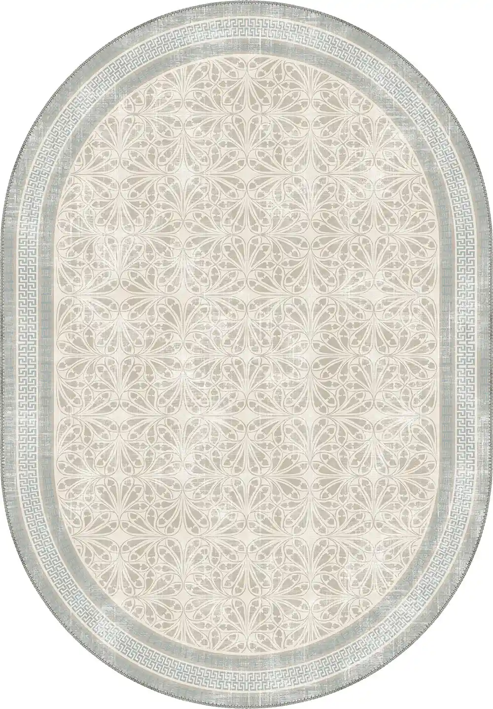 Alexis Washable Bordered Oval