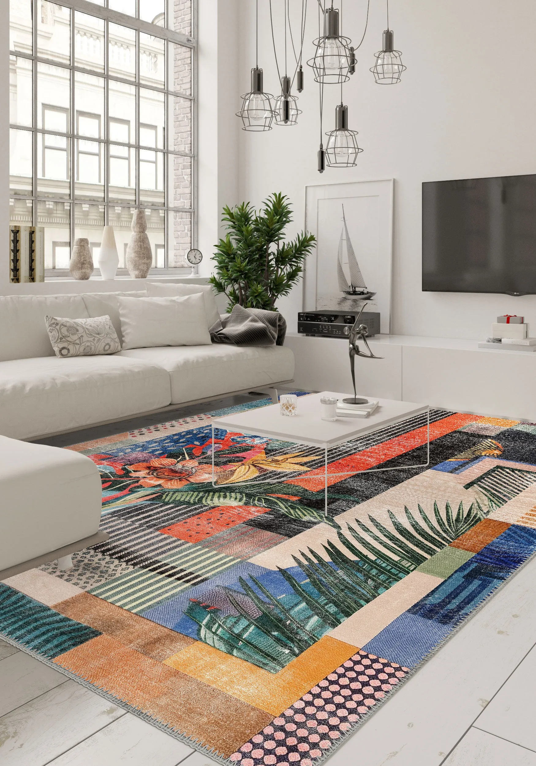 Amias Colorful Floral Rugs
