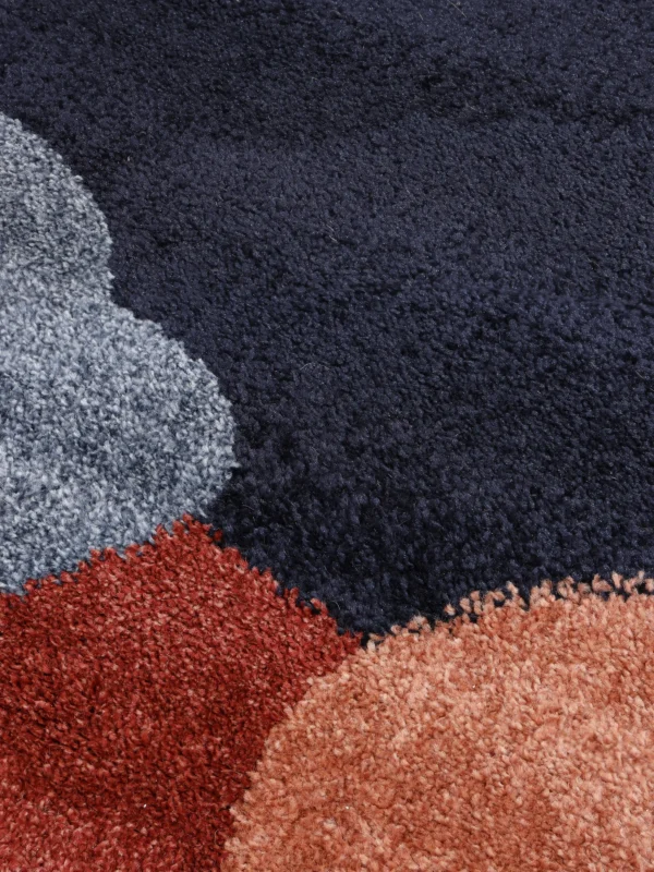 Big Sur Terracotta Navy Blue Rug