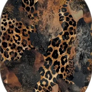 Caius Brown Animal Print Rug
