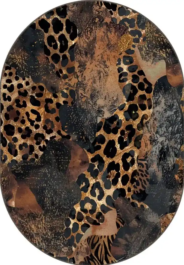 Caius Brown Animal Print Rug