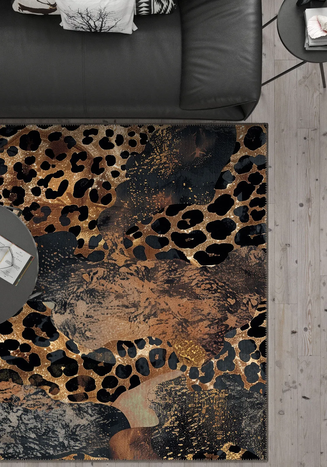 Caius Brown Animal Print Rug