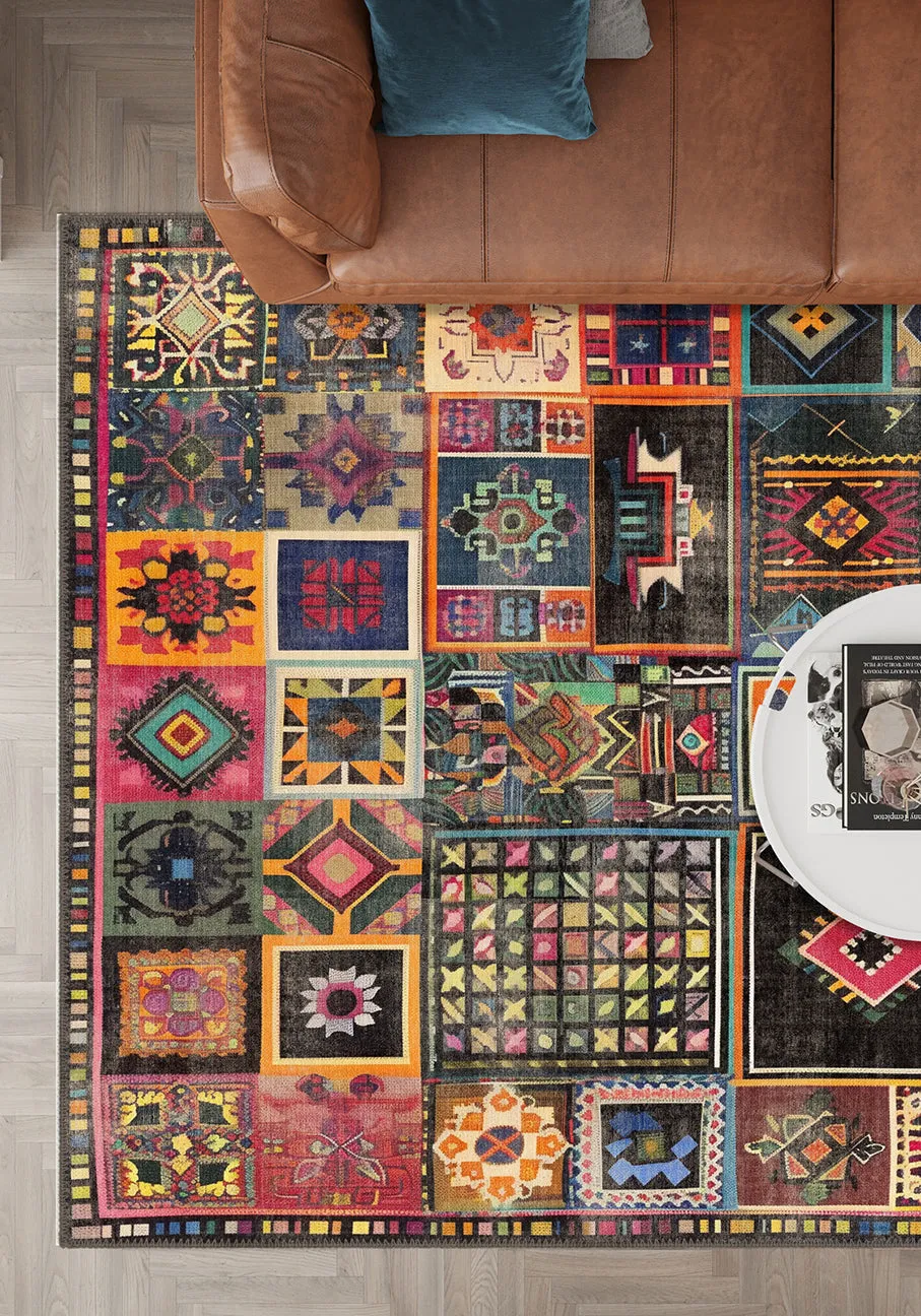 Cassian Boho Patchwork Rug