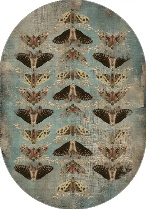 Celestia Brown Moth Rug
