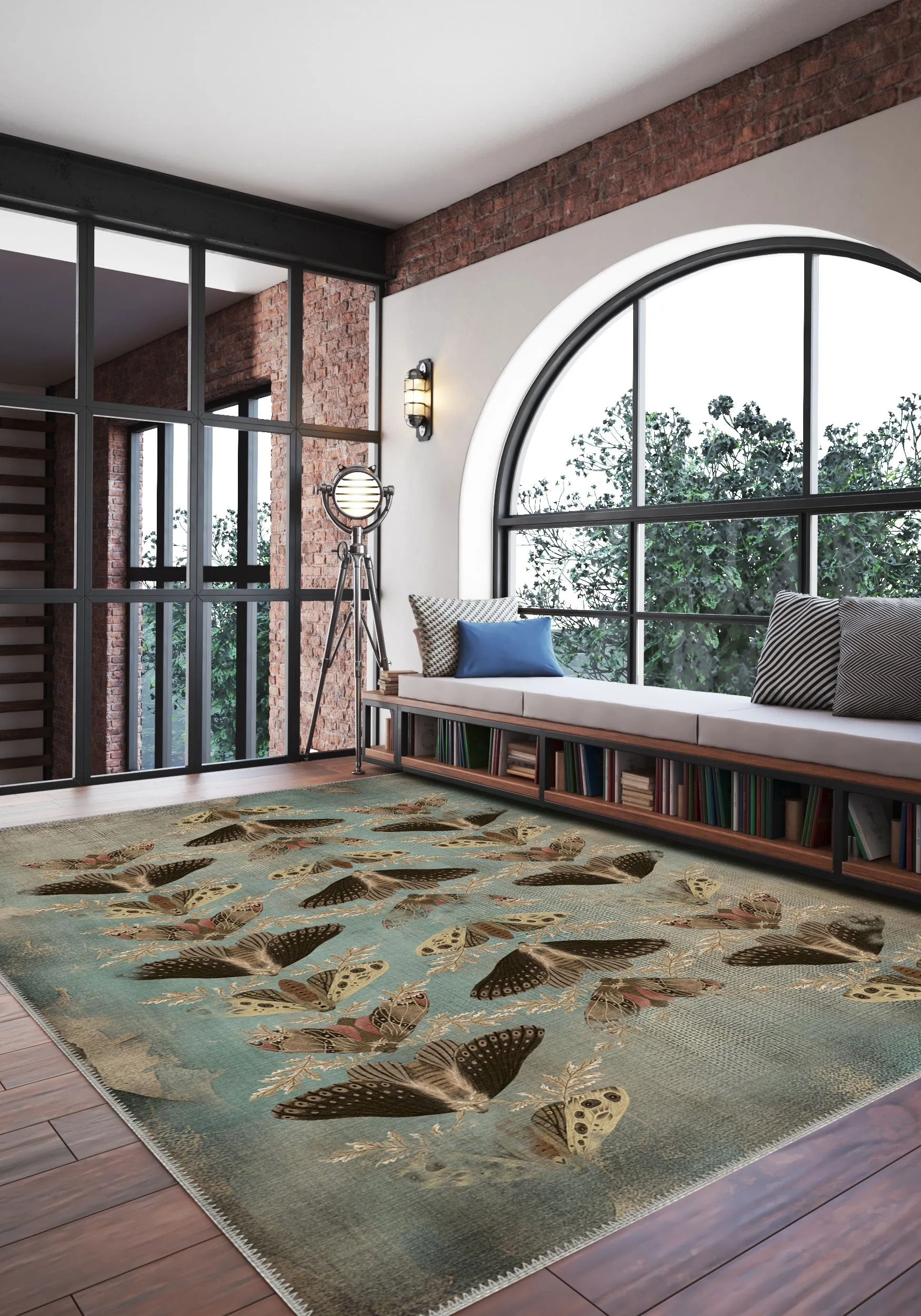 Celestia Brown Moth Rug