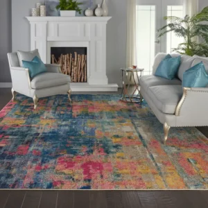 Celestial CES09 Blue Yellow Rug