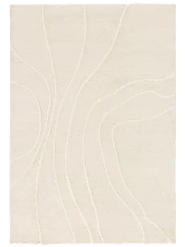 Cream White Shaggy Rug