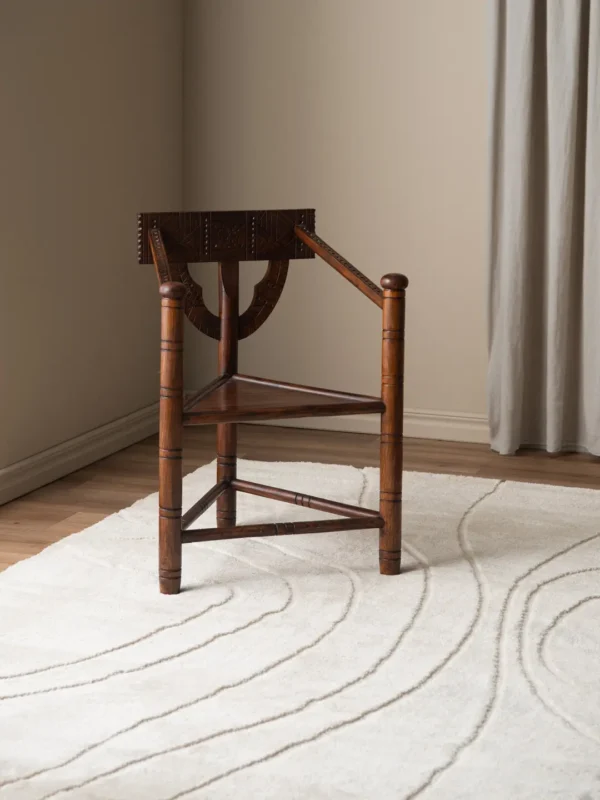 Cream White Shaggy Rug