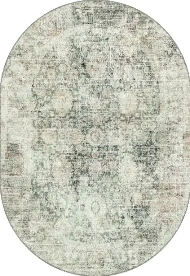 Ethan Green Erased Rug