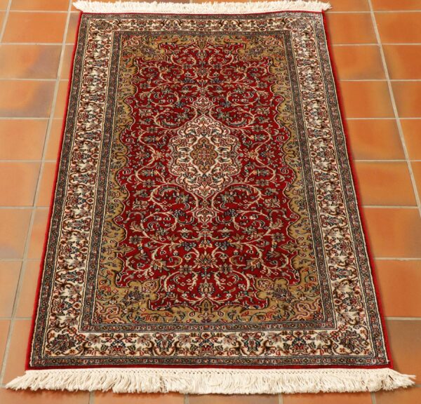 Fine handmade Kashmir silk rug