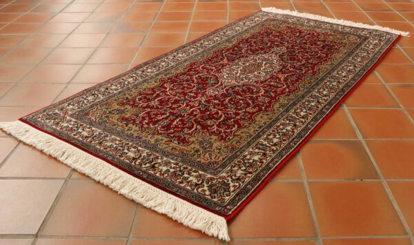 Fine handmade Kashmir silk rug