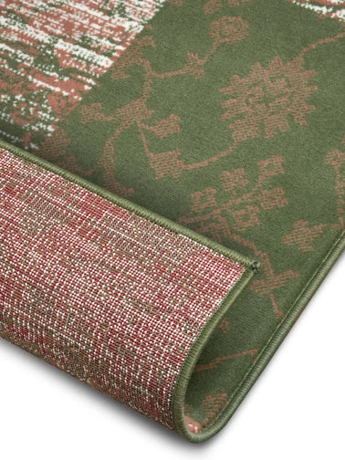 Gloria 105521 Bloques Green Cream Rug