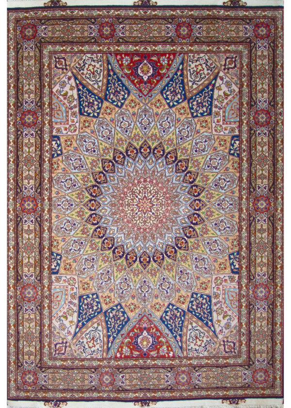 Gonbad Tabriz Multi Wool & Silk