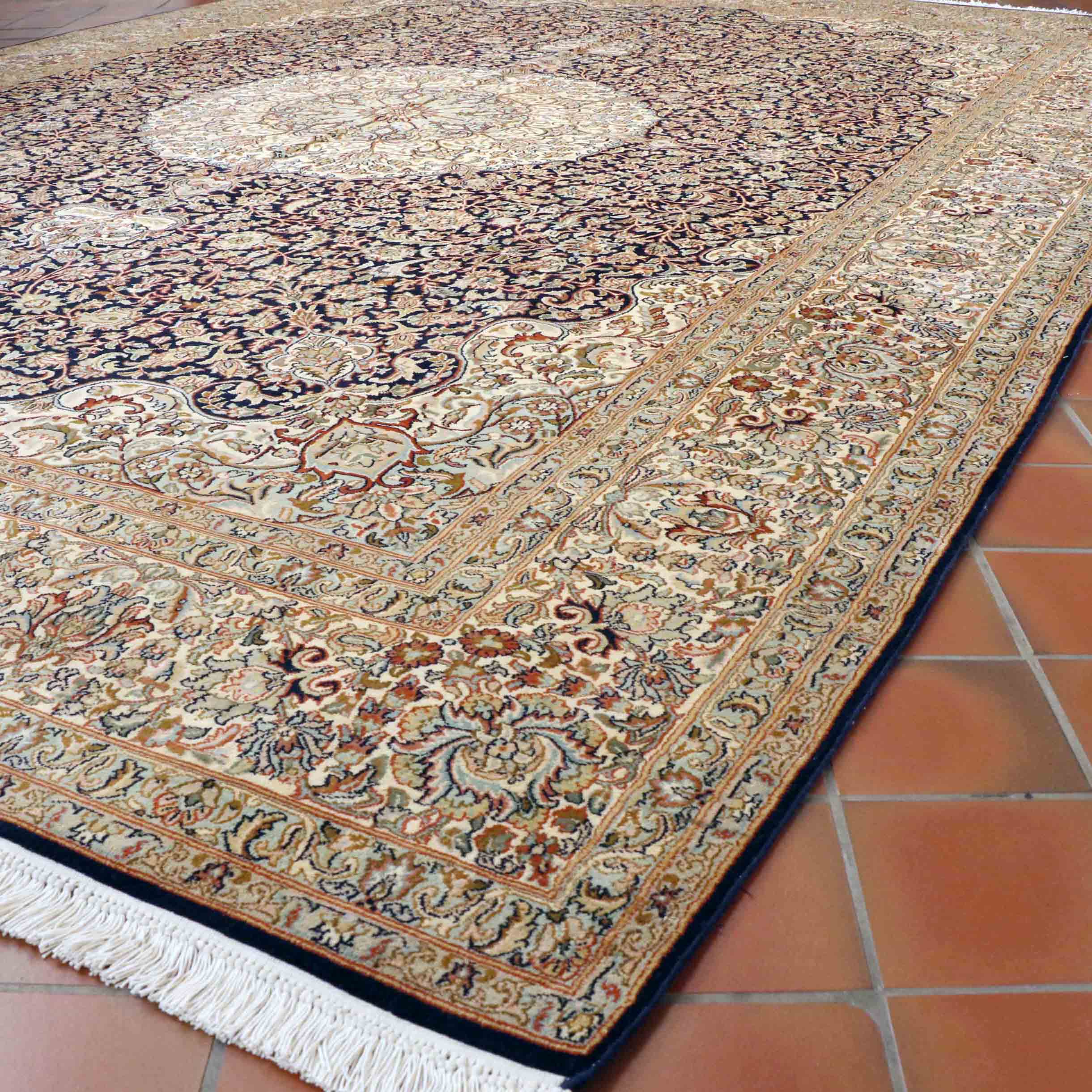Handmade Kashmir silk carpet