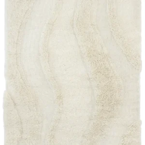 Ivory White Shaggy Wool rug