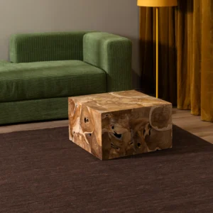 Kelim loom Dark Brown Wool rug