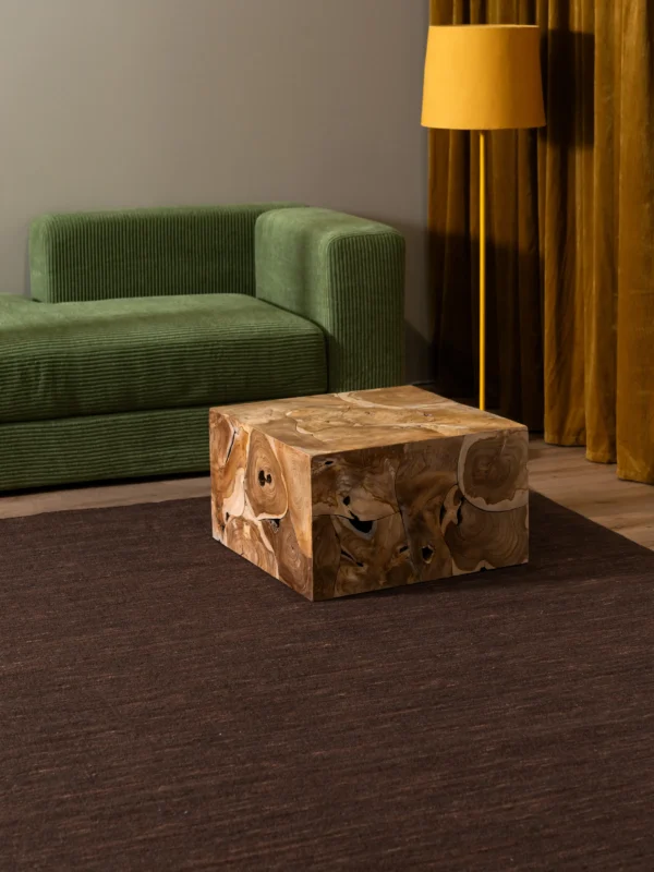 Kelim loom Dark Brown Wool rug
