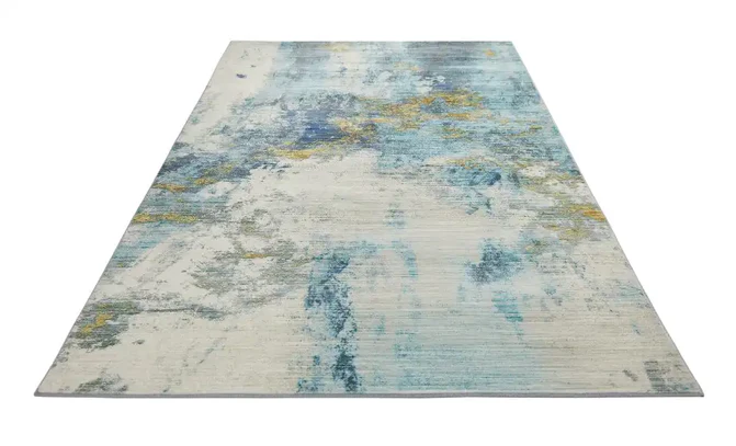 Lux Washable LUX04 Blue Gold Rug